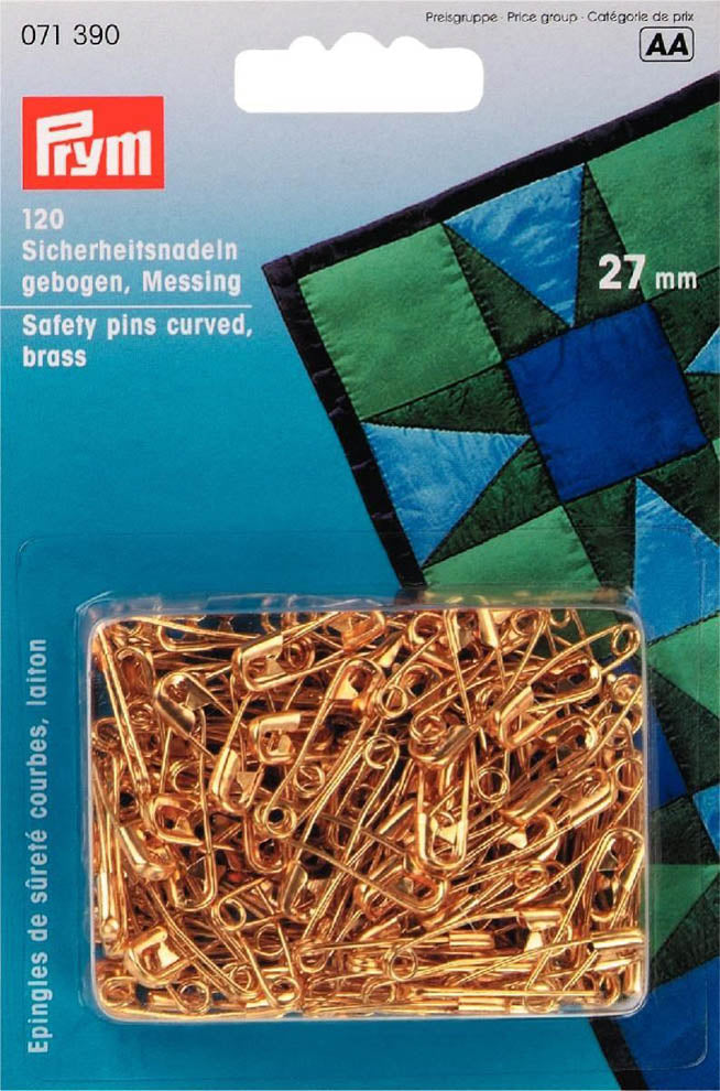 Sicherheitsnadeln gebogen zum Heften von Quilts - 27mm