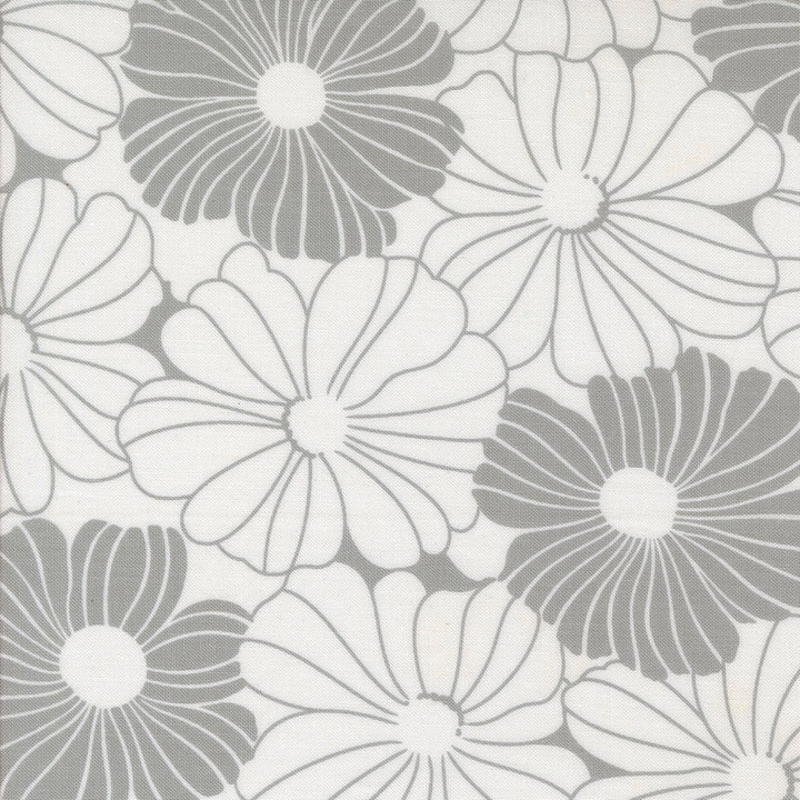 Moda Fabrics - V and Co. - Color Crush - Bloom Florals in Off White and Silver