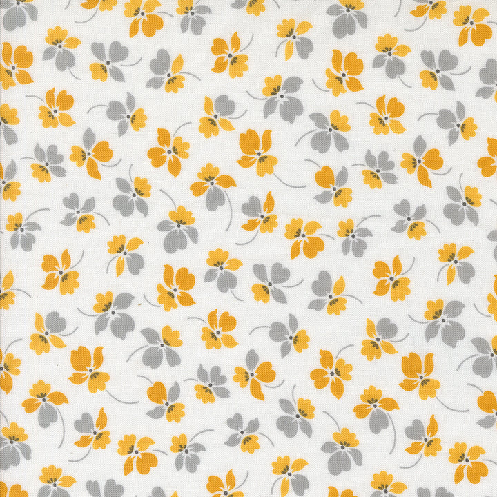 Moda Fabrics - V and Co. - Color Crush - Flourish Floras in Off White and Honey