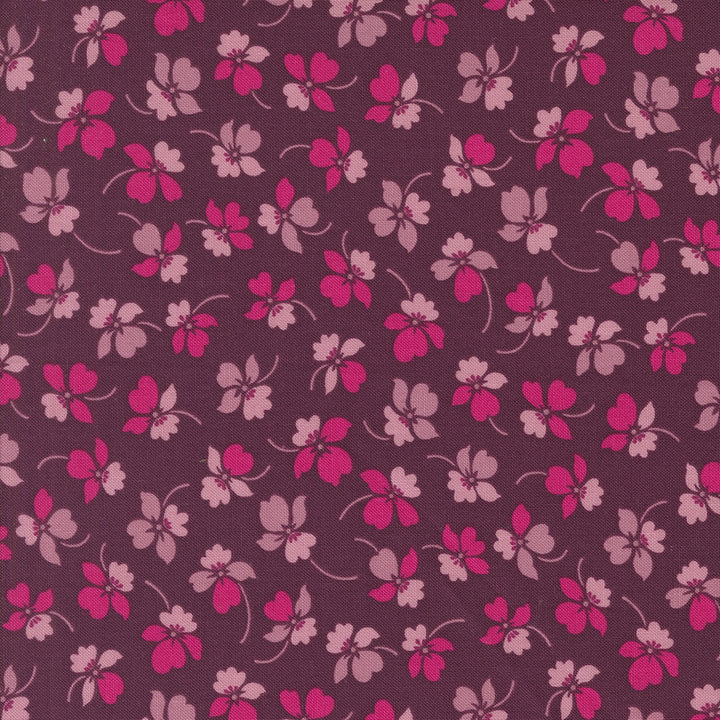 Moda Fabrics - V and Co. - Color Crush - Flourish Floras in Plum