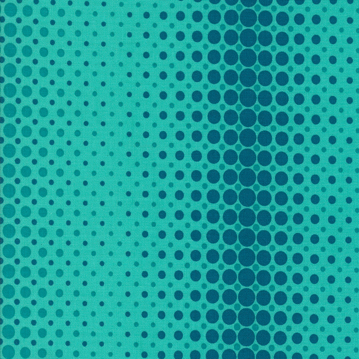 Moda Fabrics - V and Co. - Color Crush - Vibes Dots and Stripes in Aqua