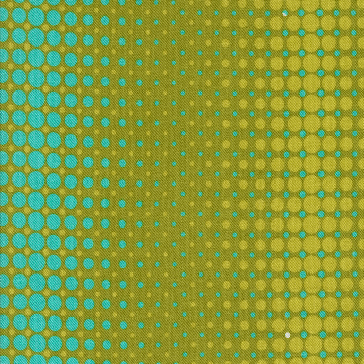 Moda Fabrics - V and Co. - Color Crush - Vibes Dots and Stripes in Zest