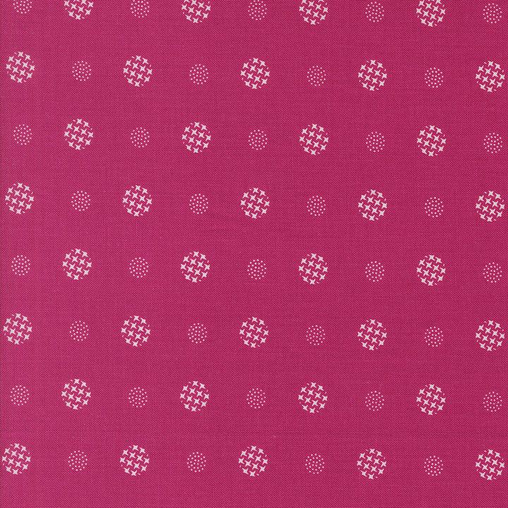 Moda Fabrics - V and Co. - Color Crush - Mod Dot Dots in Magenta