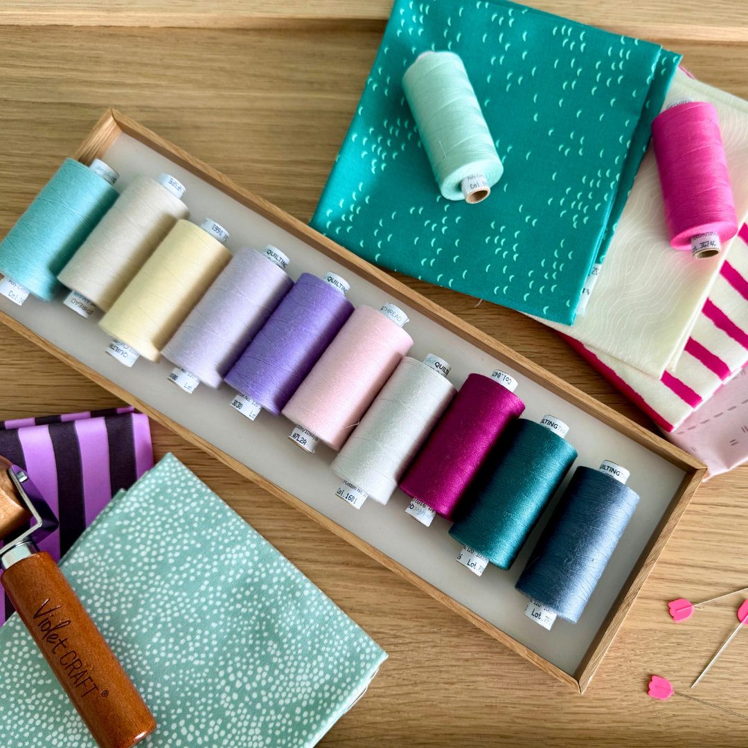 Spatz &amp;amp; Lux Edition - Mettler Perfect Quilting Thread - Set mit 12 Spulen je 1000 Meter
