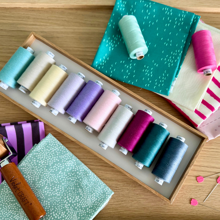 Spatz &amp;amp; Lux Edition - Mettler Perfect Quilting Thread - Set mit 12 Spulen je 1000 Meter