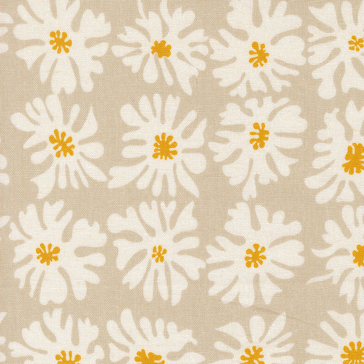 Moda Fabrics - Zen Chic - Urban Whisper Mochi Linen - Bloom in Stone