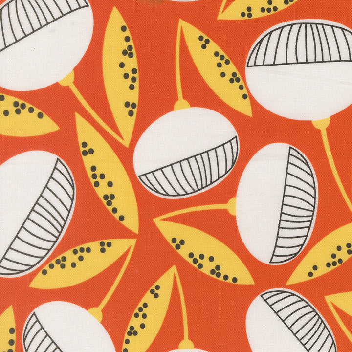 Moda Fabrics - Zen Chic - Balisong - Fruitique Large Floral in Papaya
