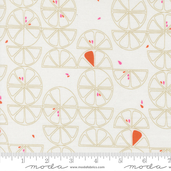 Moda Fabrics - Zen Chic - Balisong - Lemon Slice Novelty in Coconut