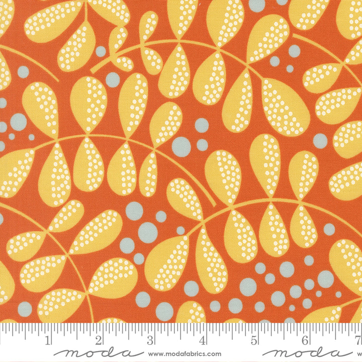 Moda Fabrics - Zen Chic - Balisong - Fern Fiesta Florals in Papaya