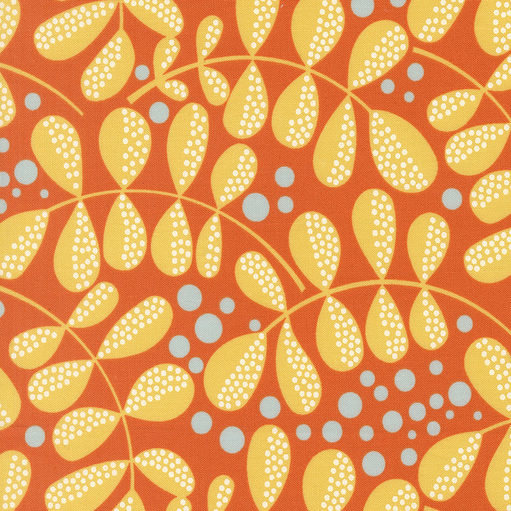 Moda Fabrics - Zen Chic - Balisong - Fern Fiesta Florals in Papaya