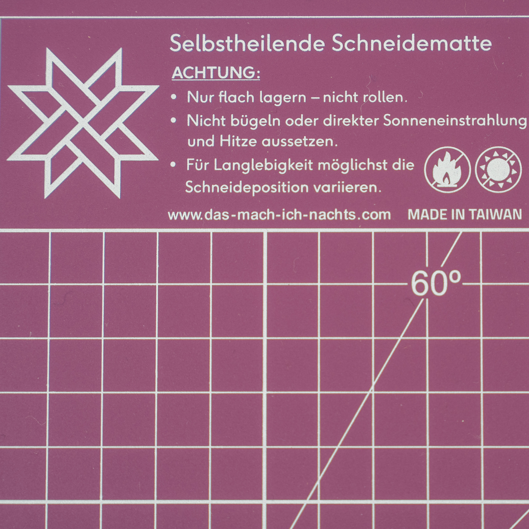 Schneidematte A4 - Das mach ich nachts - Pflaume &amp;amp; Eukalyptus