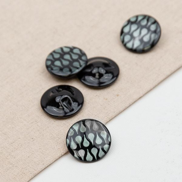 FRATELLI BONFANTI - Knopf 22,9 mm in Grau/Perlmutt
