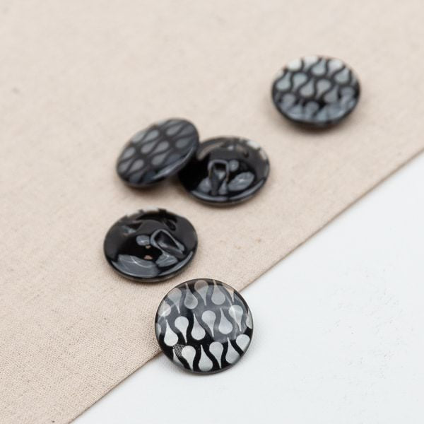 FRATELLI BONFANTI - Knopf 27,9 mm in Grau/Perlmutt