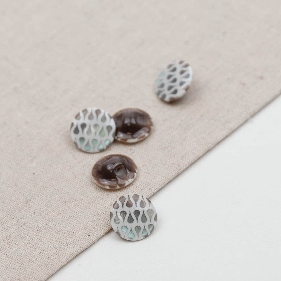 FRATELLI BONFANTI - Knopf 15,2 mm in Beige/Perlmutt