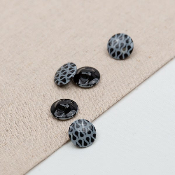 FRATELLI BONFANTI - Knopf 15,2 mm in Schwarz