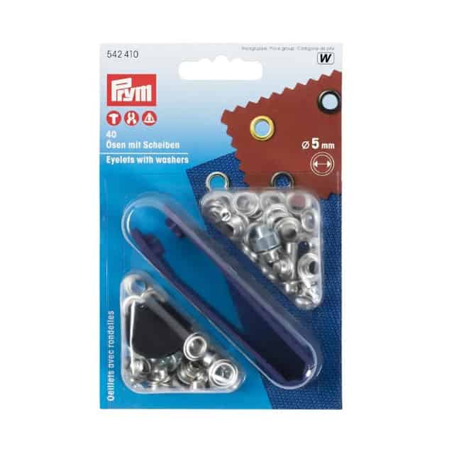 Prym Ösen und Scheiben - Silber - 5 mm