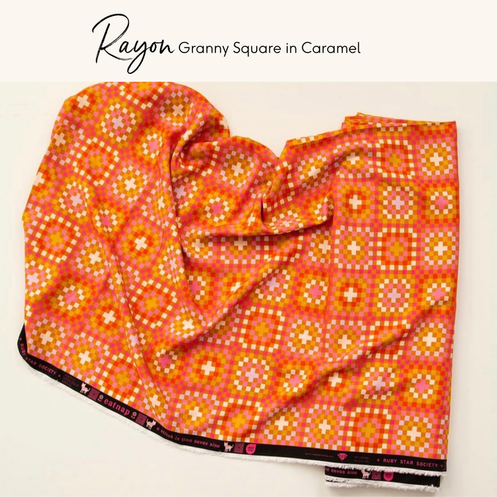 Ruby Star Society - Alexia Abegg - Catnap - Granny Square in Caramel (Rayon/Viskose)