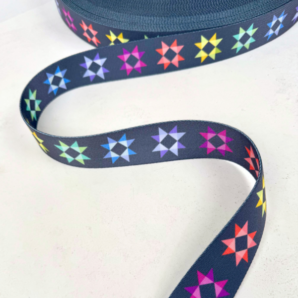 Gurtband -Das mach ich nachts Eigenproduktion - 38mm - Sterne passend zu Graywork