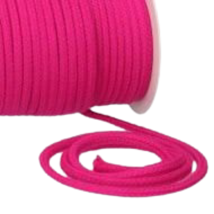 Baumwollkordel 8mm  Dunkelrosa - Pink/Fuchsia