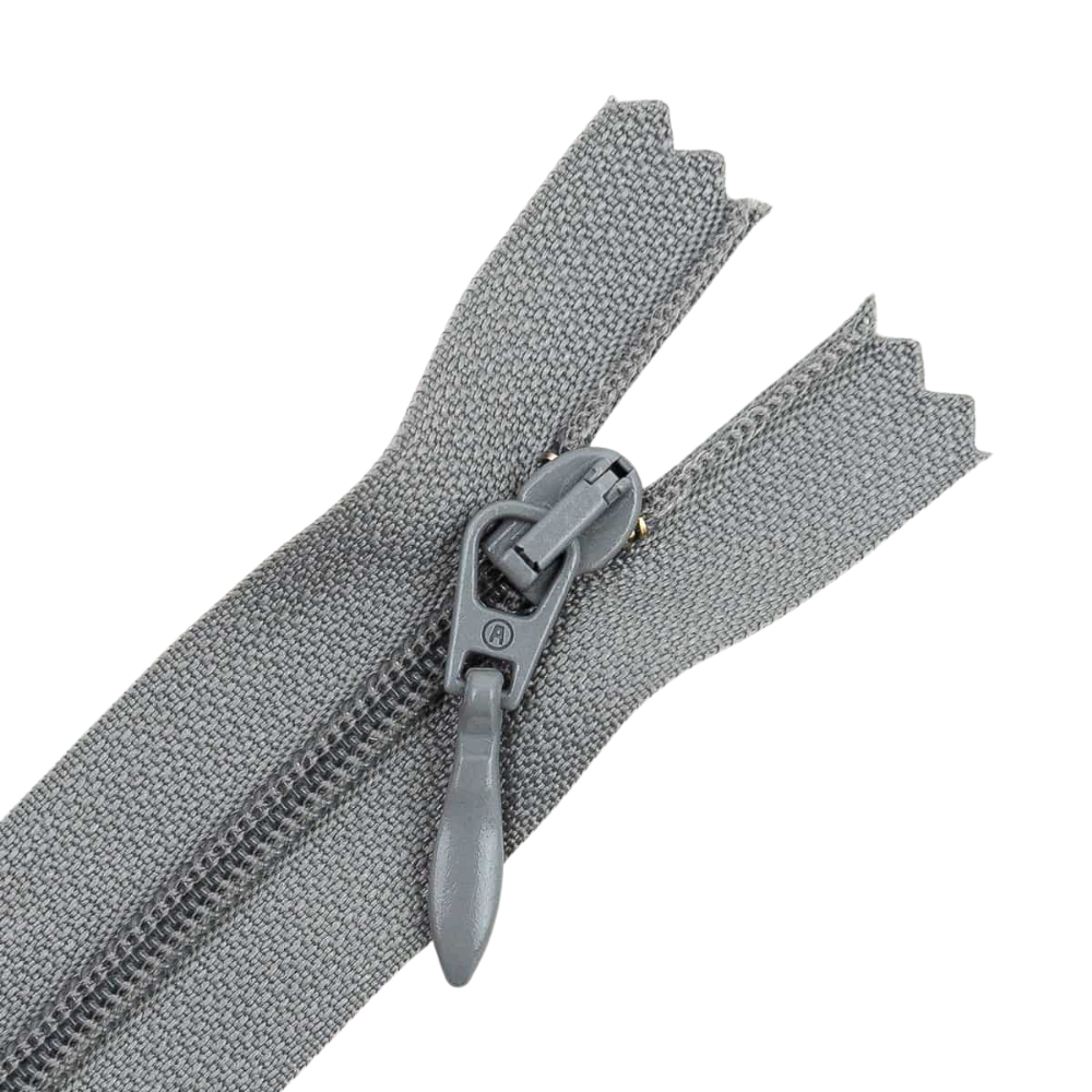 5-er Set hochwertige Kunststoff-Reißverschlüsse 50 cm Galactic Grey