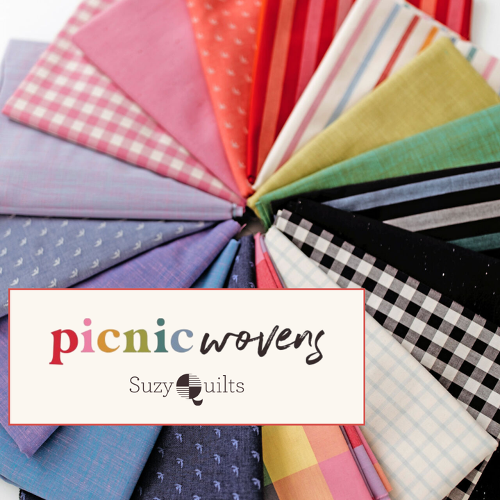 Art Gallery Fabrics - Suzy Quilts - Picnic Wovens - Gingham in Licorice