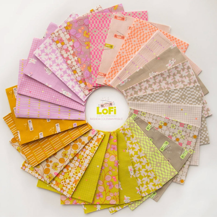 Ruby Star Society - Rashida Coleman-Hale - Lofi Linen - Wisteria Power Grid (85% BW und 15% Leinen)