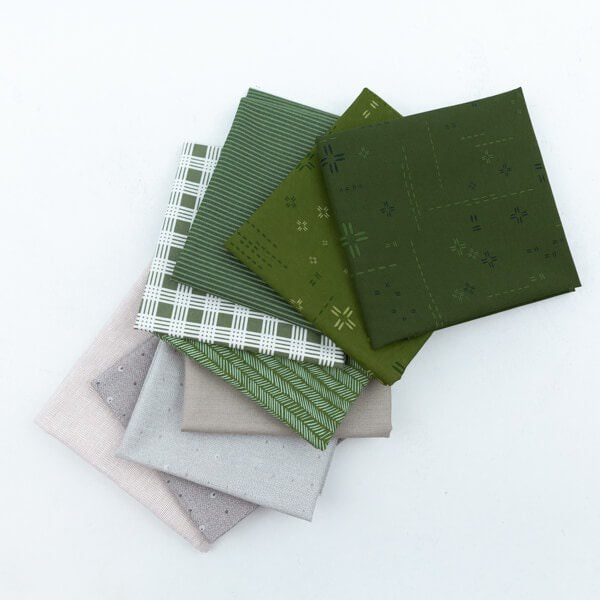 Barbaras Basics - Set - Taupe/Grün - 9 Fat Quarter