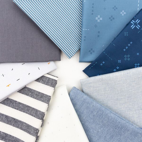 Barbaras Basics - Set - Blau - 9 Fat Quarter
