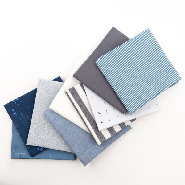 Barbaras Basics - Set - Blau - 9 Fat Quarter