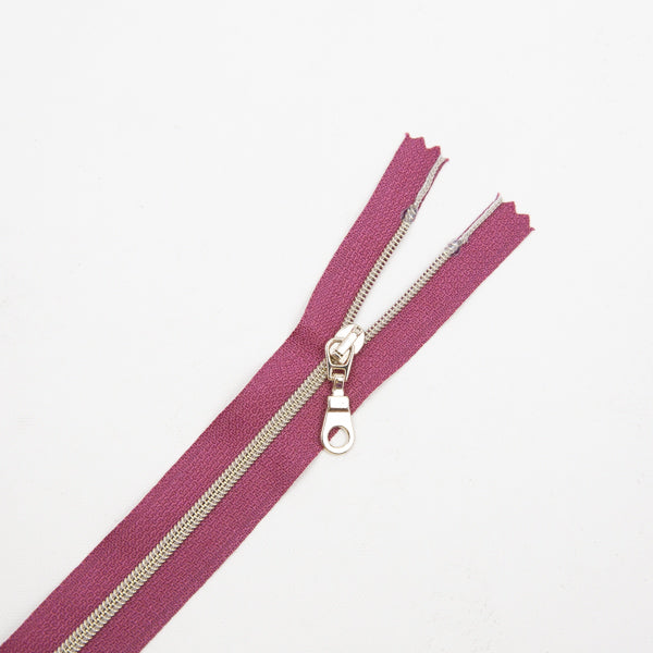 Premium Reißverschluss - 50cm - schmal in Plum Perserve