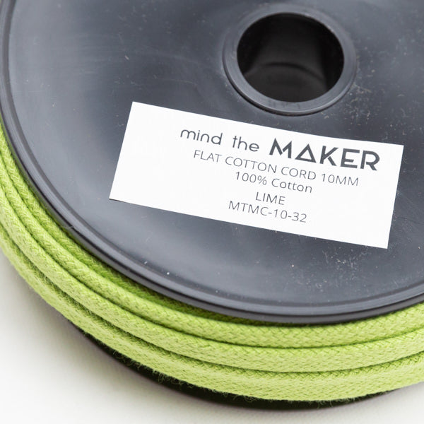 Flachkordel Mind the Maker in Lime