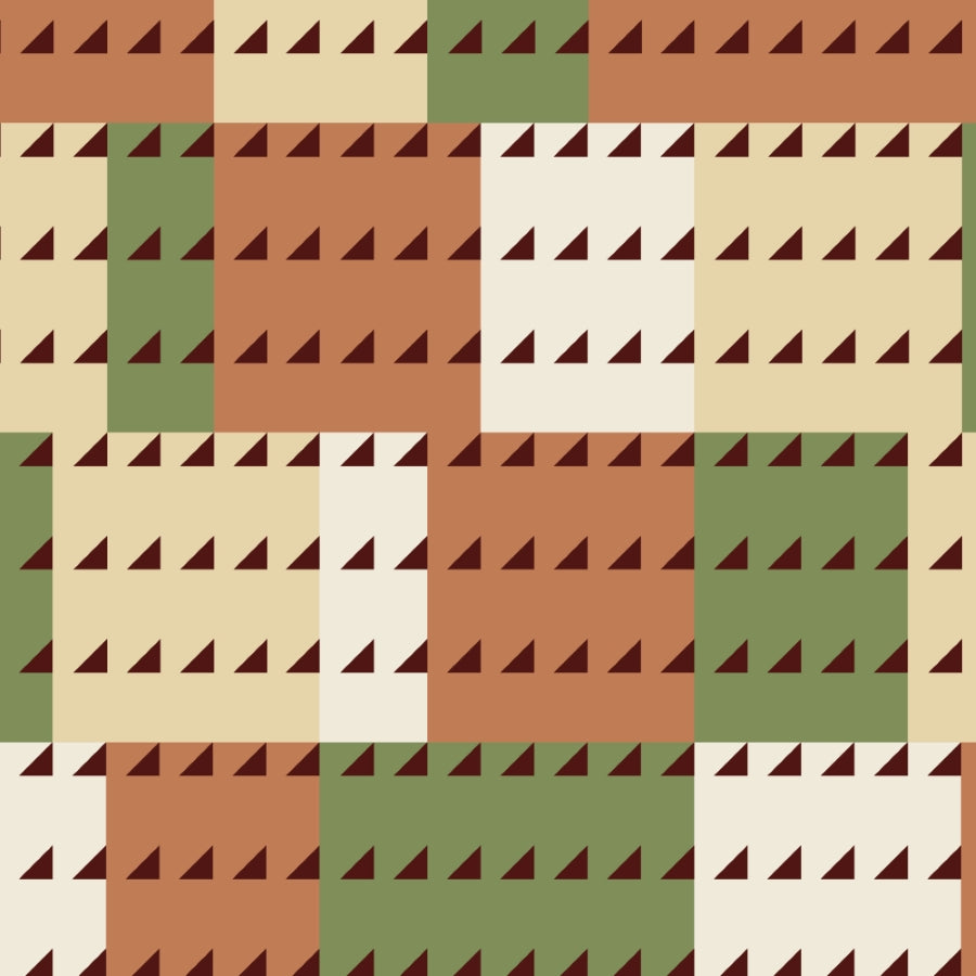 Cloud9 - Frank Lloyd Wright - American Bold - Imperial in Green/Rust
