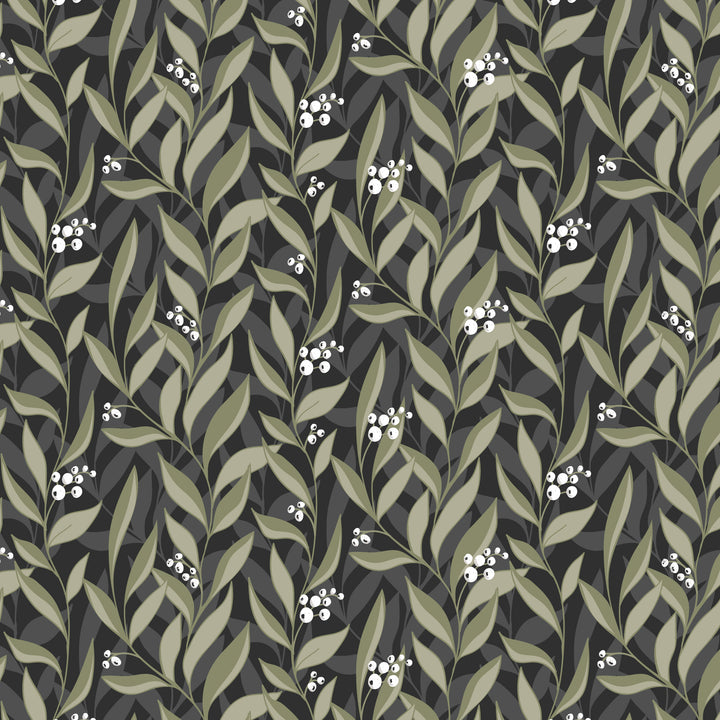 Cloud9 – Lisee Ree Designs – Twilight Reverie – Nightvine in Ebony/Moss