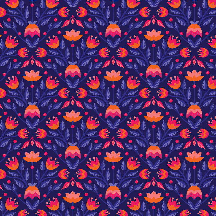 Cloud9 – Jojulein Design – Blooming Garden – Full Bloom in Navy