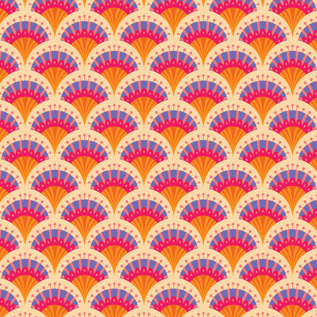 Cloud9 – Jojulein Design – Blooming Garden – Fan Flowers in Pale Orange