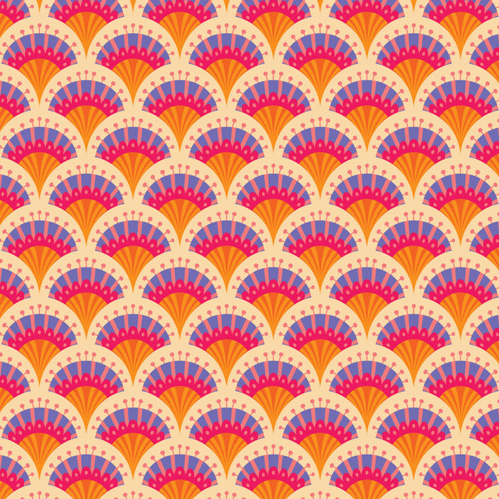 Cloud9 – Jojulein Design – Blooming Garden – Fan Flowers in Pale Orange