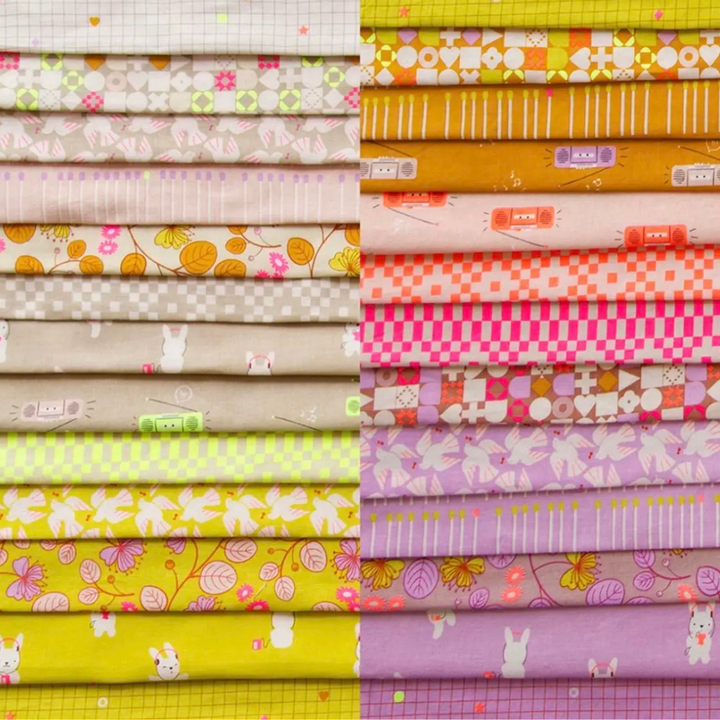 Ruby Star Society - Rashida Coleman-Hale - Lofi Linen - Wisteria Power Grid (85% BW und 15% Leinen)