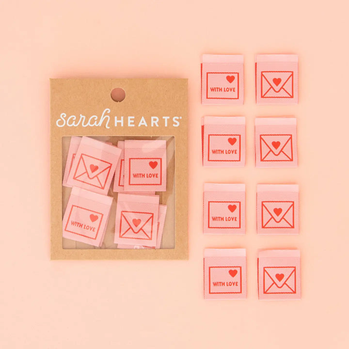 Webetiketten von Sarah Hearts: With Love Envelope (8 Stück)
