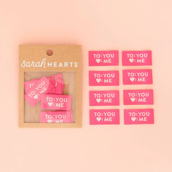 Webetiketten von Sarah Hearts: To You Love Me (8 Stück)