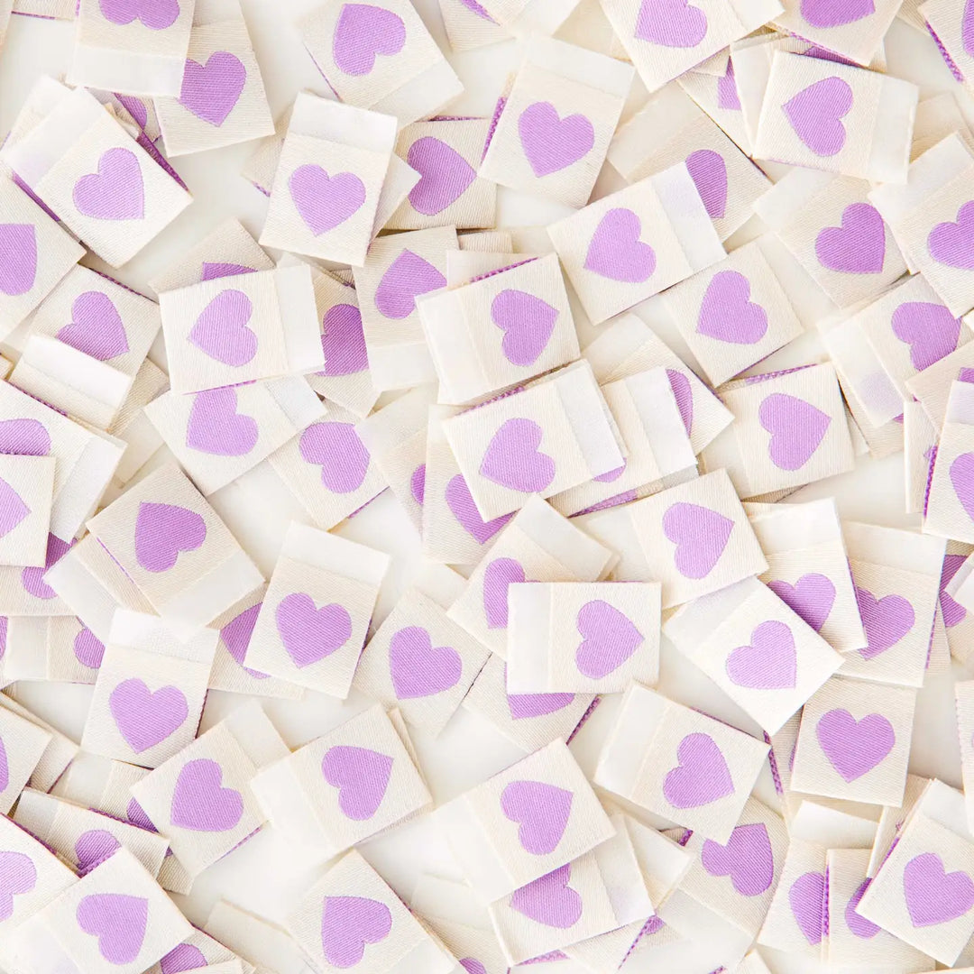 Webetiketten von Sarah Hearts: Purple Heart (8 Stück)