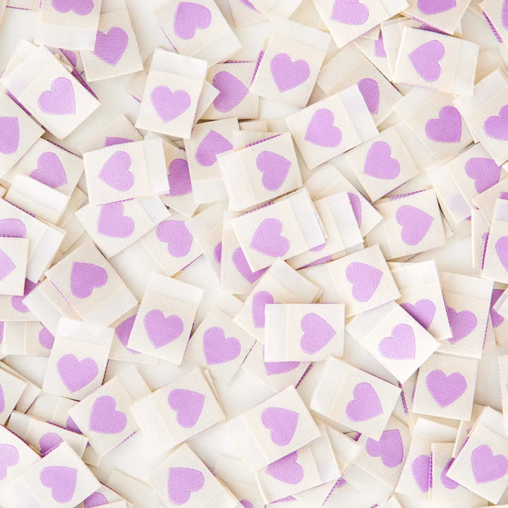 Webetiketten von Sarah Hearts: Purple Heart (8 Stück)