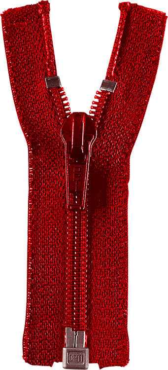 Teilbarer Reißverschluss - 40cm - Rot
