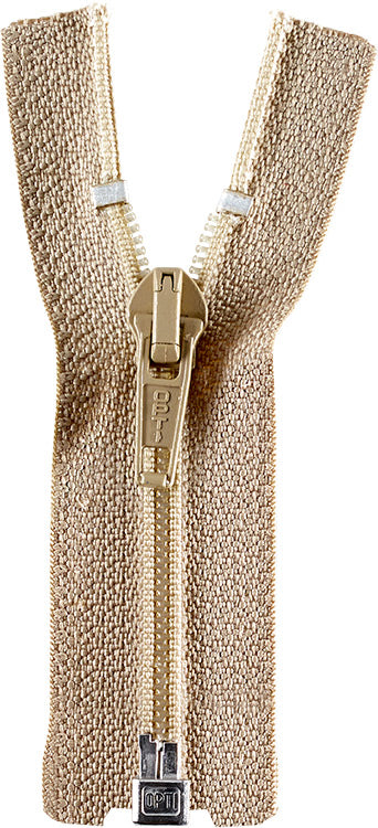 Teilbarer Reißverschluss - 40cm - Beige