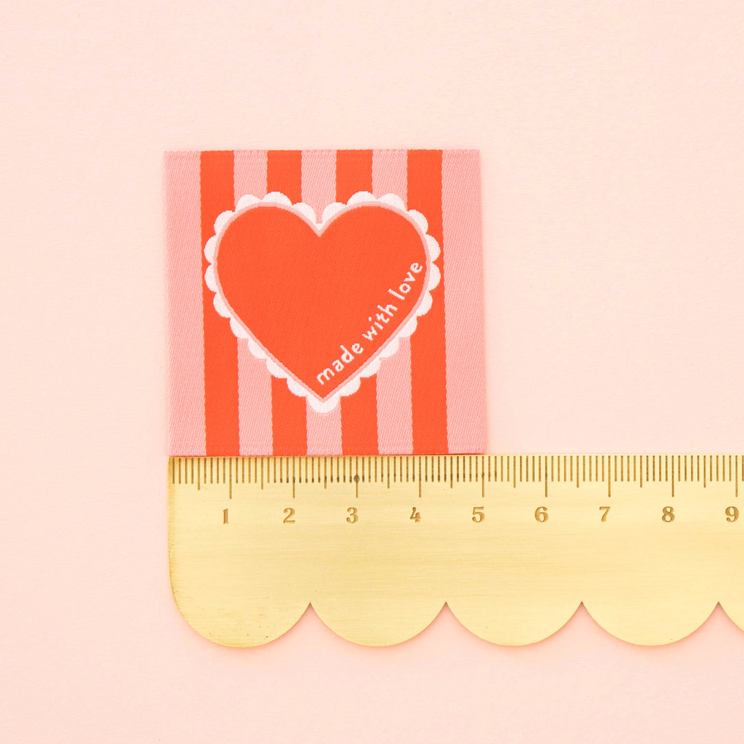 Webetiketten von Sarah Hearts: Made with Love Valentines Heart