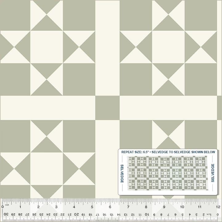 Windham Fabrics - Whistler Studios - Perfect Points - Ohio Star in Taupe