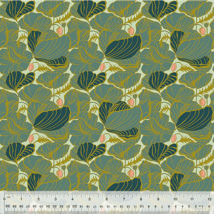 Windham Fabrics - Jennifer Moore/Monaluna - Lush Life - Lush in Soft Teal