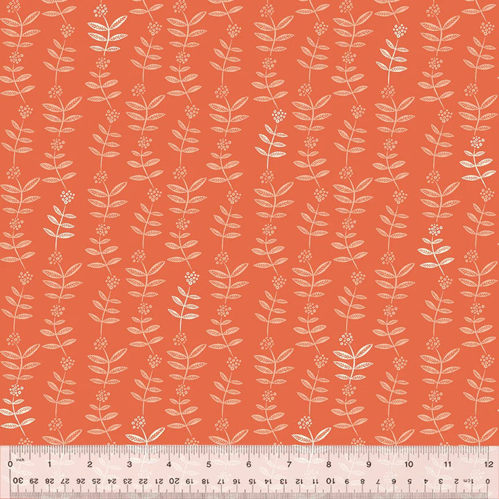 Windham Fabrics - Jennifer Moore/Monaluna - Lush Life - Flower Chain in Coral