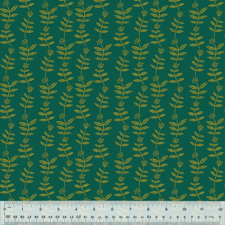 Windham Fabrics - Jennifer Moore/Monaluna - Lush Life - Flower Chain in Teal