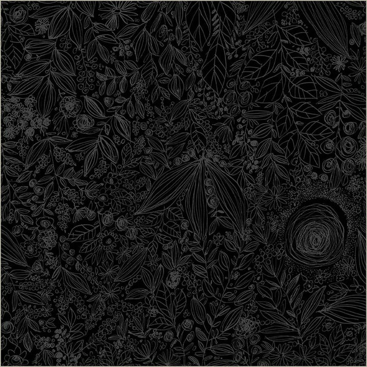 Windham- Whistler Studios - 108" Quilt Back - Daydream in black on Black (Extrabreiter Rückseitenstoff)