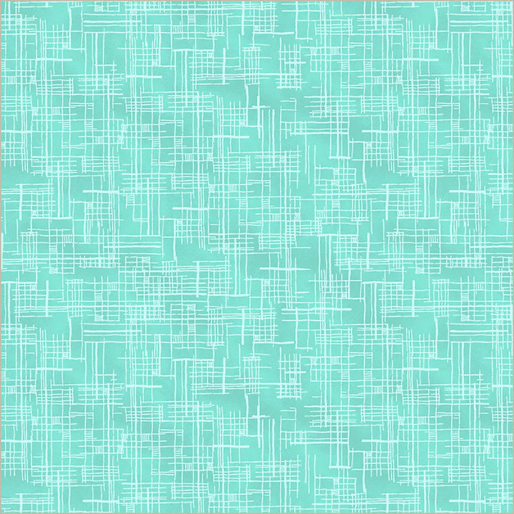 Windham Fabrics - Natalie Barnes - Winding Road - Map in Turquoiuse